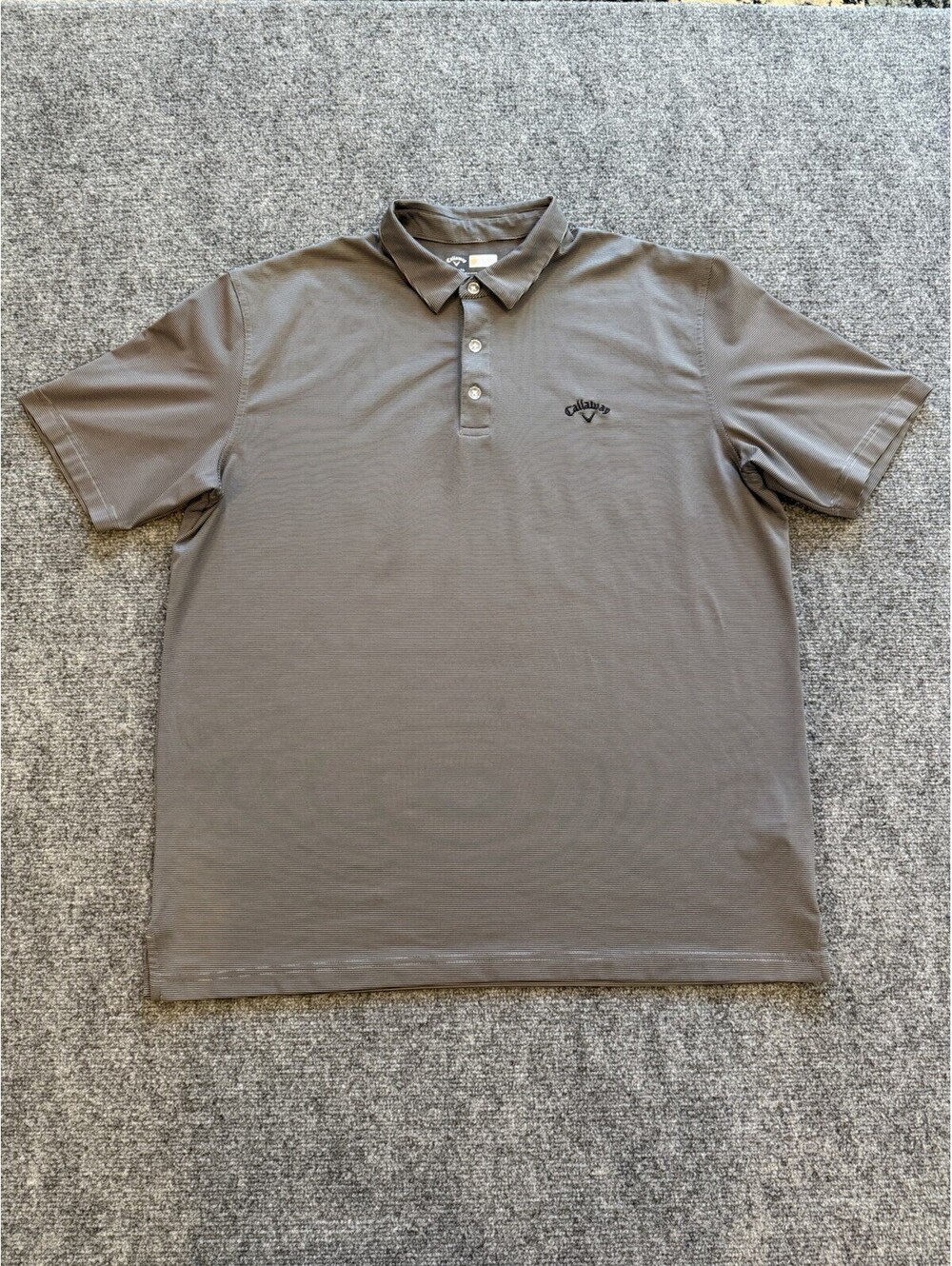 Callaway Opti-Dri Moisture Wicking Men's XL Gray Striped Golf Polo Shirt